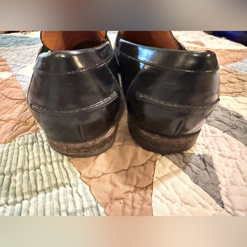 Gucci Interlocking G Black Leather Slip On Loafers:Size 10 - Picture 8 of 14